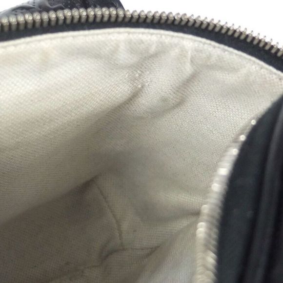 GUCCI GG Emboss Belt Bag Black Leather Bum Bag - Picture 7 of 10